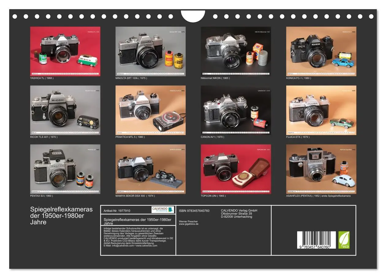 Bild: 9783457640760 | Spiegelreflexkameras der 1950er-1980er Jahre (Wandkalender 2026 DIN...