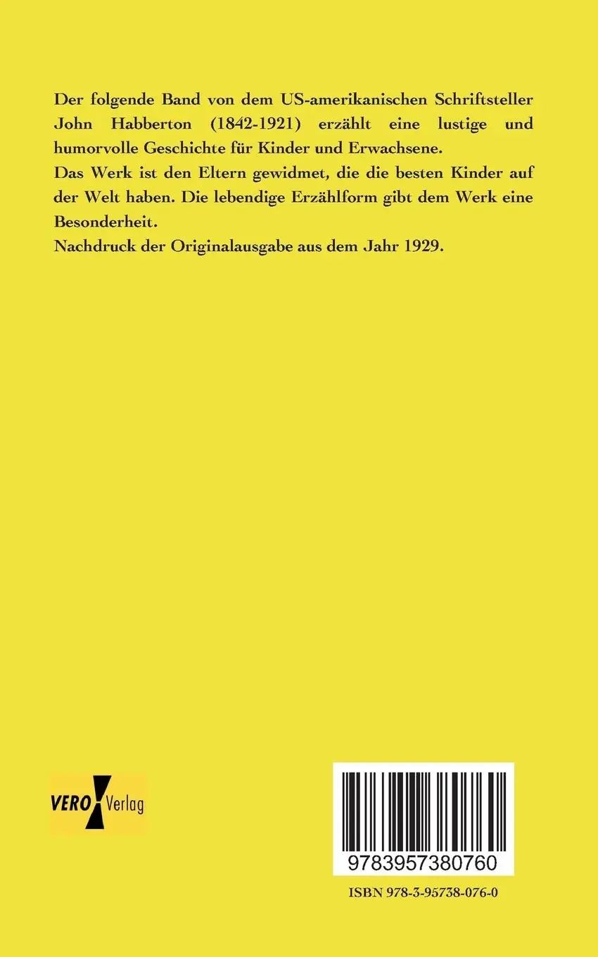Rückseite: 9783957380760 | Helenens Kinderchen und anderer Leute Kinder | John Habberton | Buch