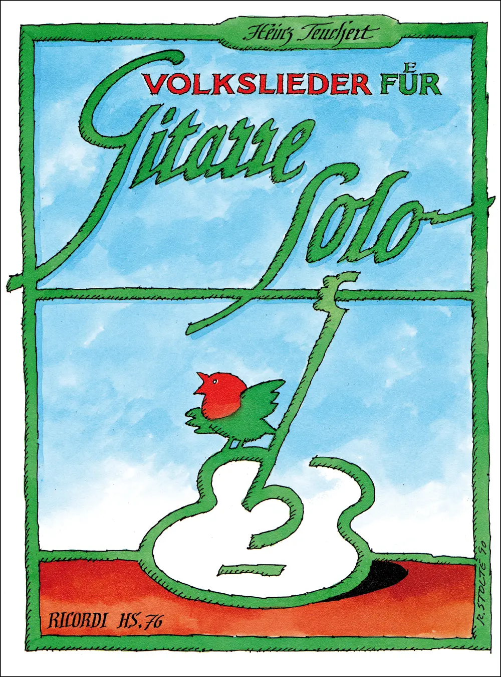 Cover: 9790204240760 | Volkslieder für Gitarre | Heinz Teuchert | Buch | Ricordi Berlin