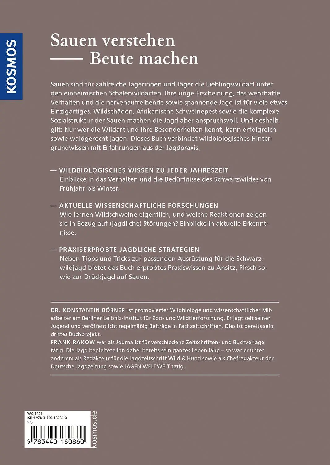 Bild: 9783440180860 | Auf Sauen jagen - mit Herz und Verstand | Konstantin Börner (u. a.)