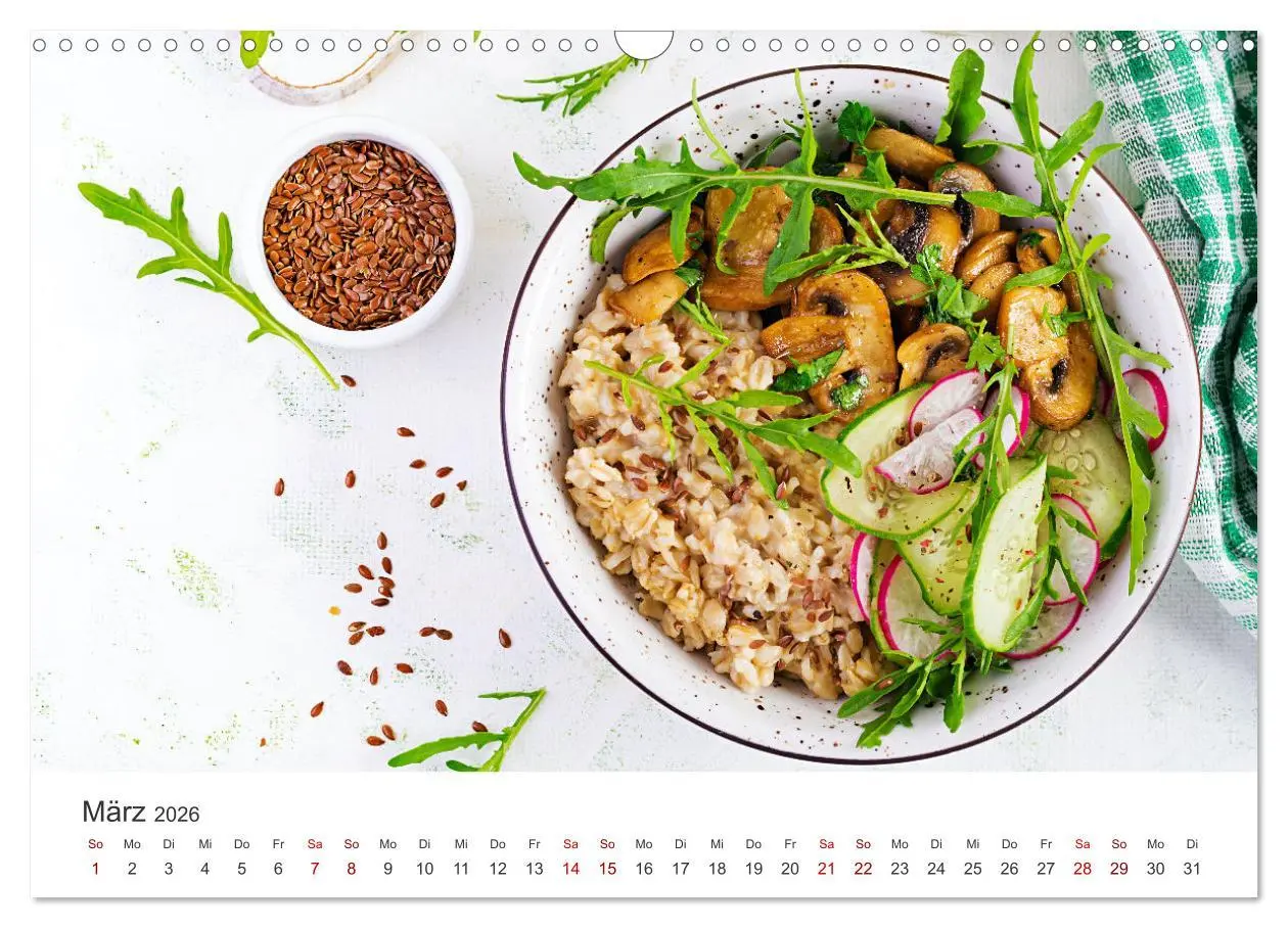 Bild: 9783457560860 | Vegan - Mmmh lecker! (Wandkalender 2026 DIN A3 quer), CALVENDO...