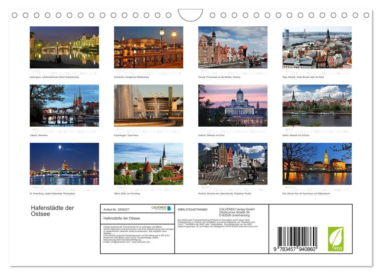 Bild: 9783457940860 | Hafenstädte der Ostsee (Wandkalender 2026 DIN A4 quer), CALVENDO...