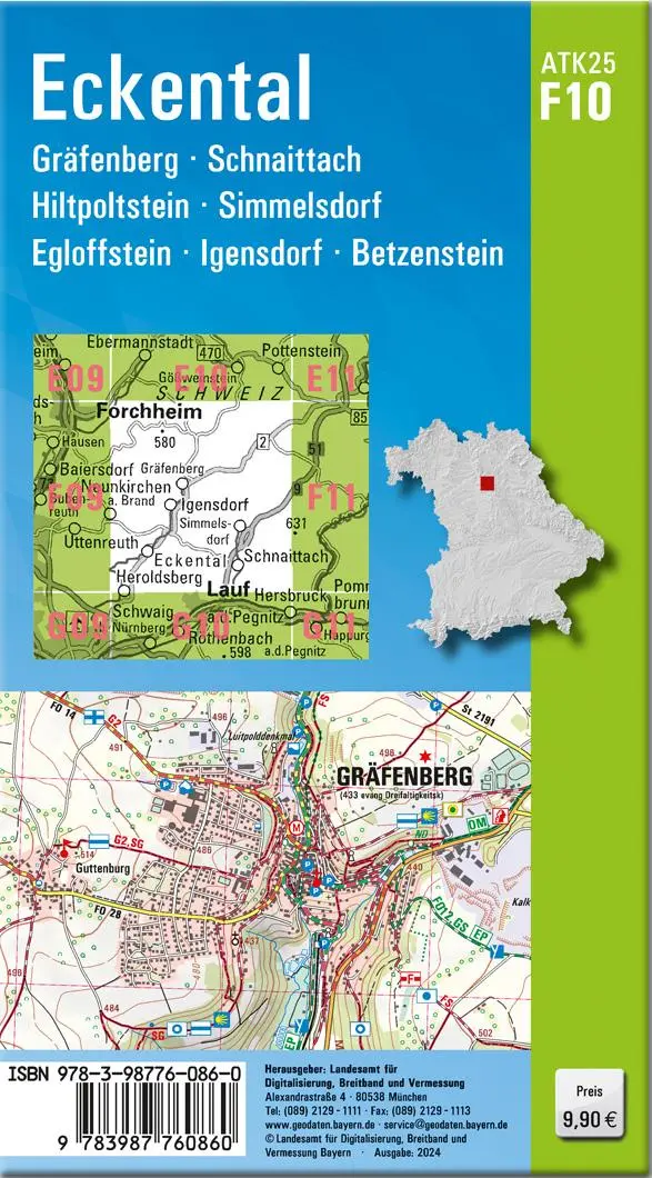 Rückseite: 9783987760860 | ATK25-F10 Eckental (Amtliche Topographische Karte 1:25000) | Deutsch
