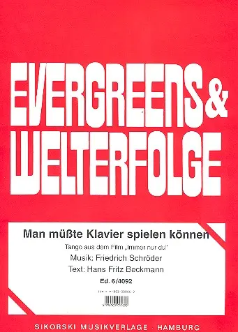 Cover: 9790003020860 | Man müßte Klavier spielen können: Einzelausgabe Gesang und Klavier