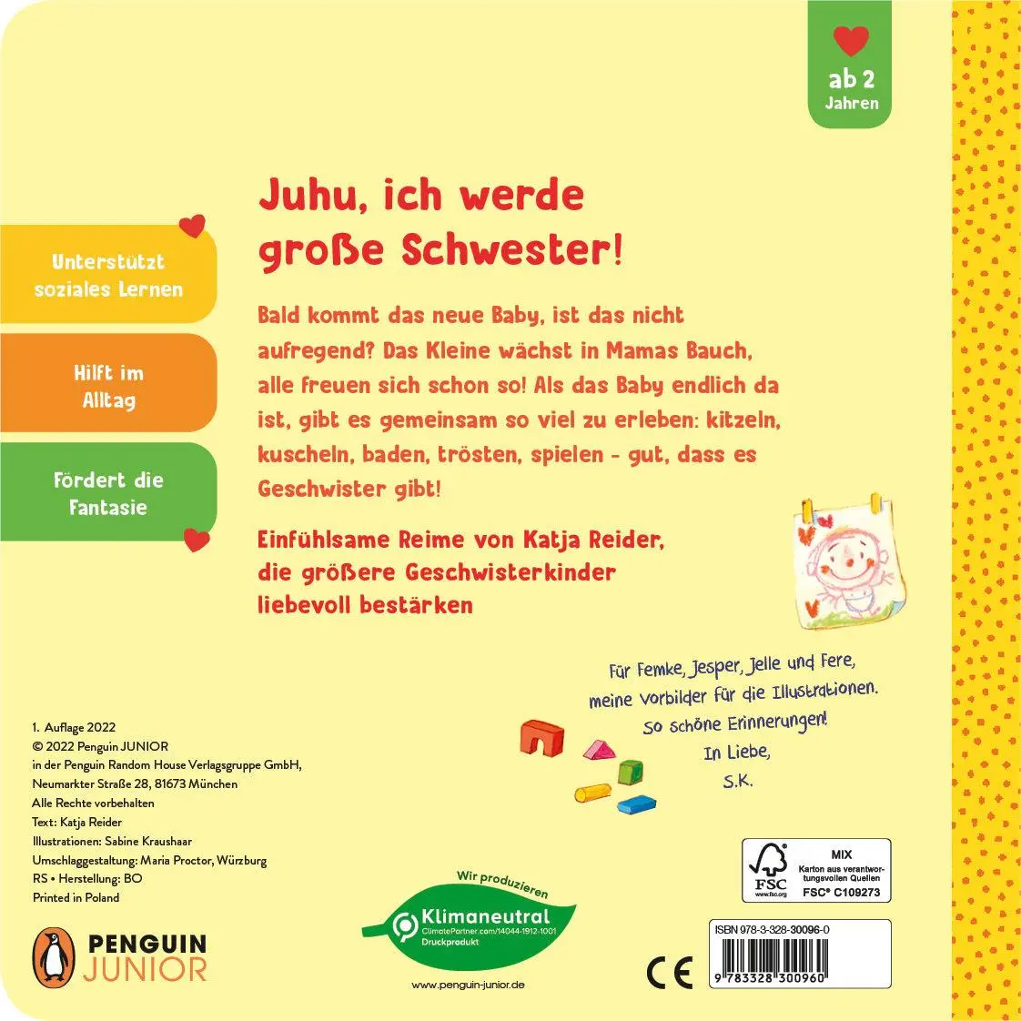 Bild: 9783328300960 | Juhu, ich bin jetzt große Schwester! | Katja Reider | Buch | 16 S.