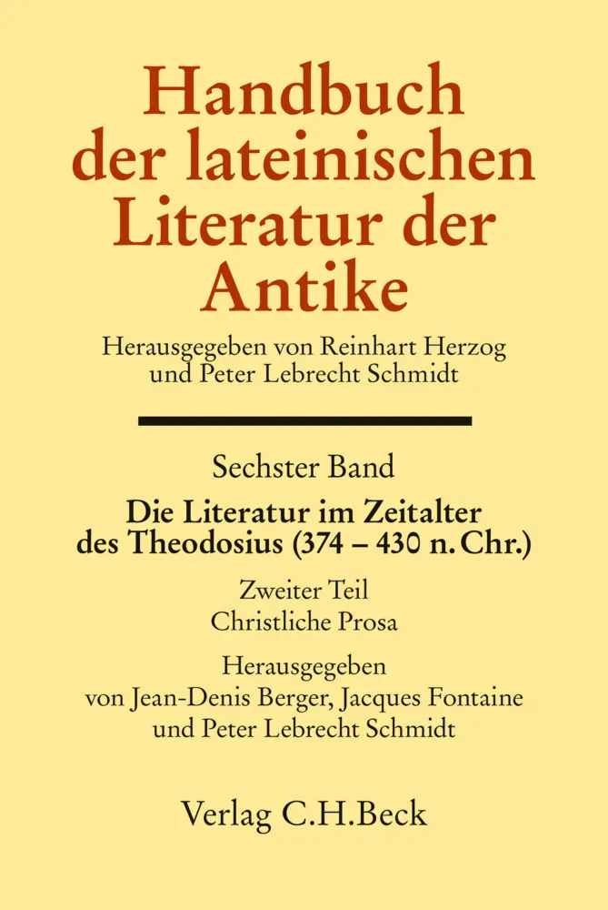 Cover: 9783406750960 | Die Literatur im Zeitalter des Theodosius (374 - 430 n.Chr.). Tl.2
