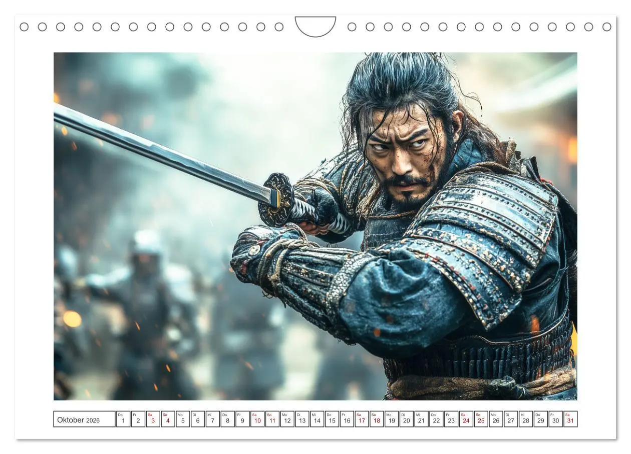 Bild: 9783457310960 | Mein Samurai (Wandkalender 2026 DIN A4 quer), CALVENDO Monatskalender