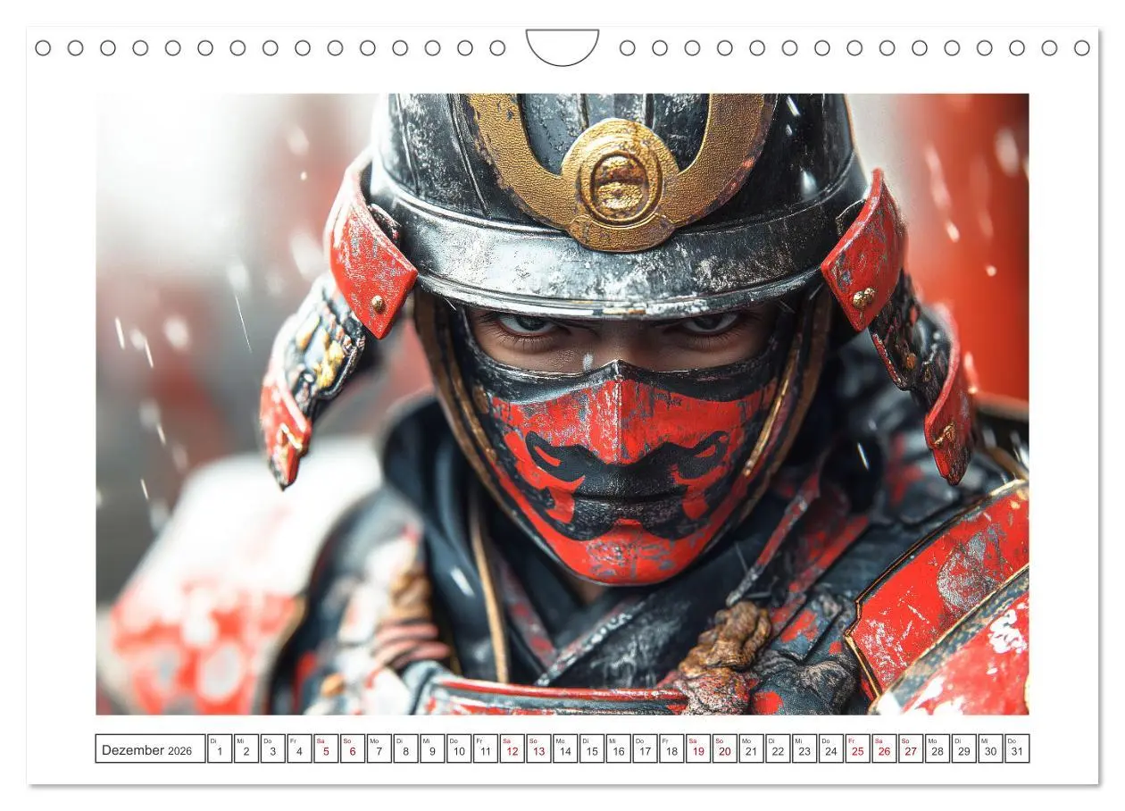 Bild: 9783457310960 | Mein Samurai (Wandkalender 2026 DIN A4 quer), CALVENDO Monatskalender