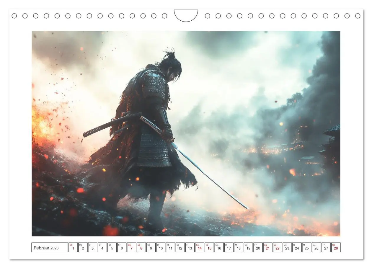 Bild: 9783457310960 | Mein Samurai (Wandkalender 2026 DIN A4 quer), CALVENDO Monatskalender