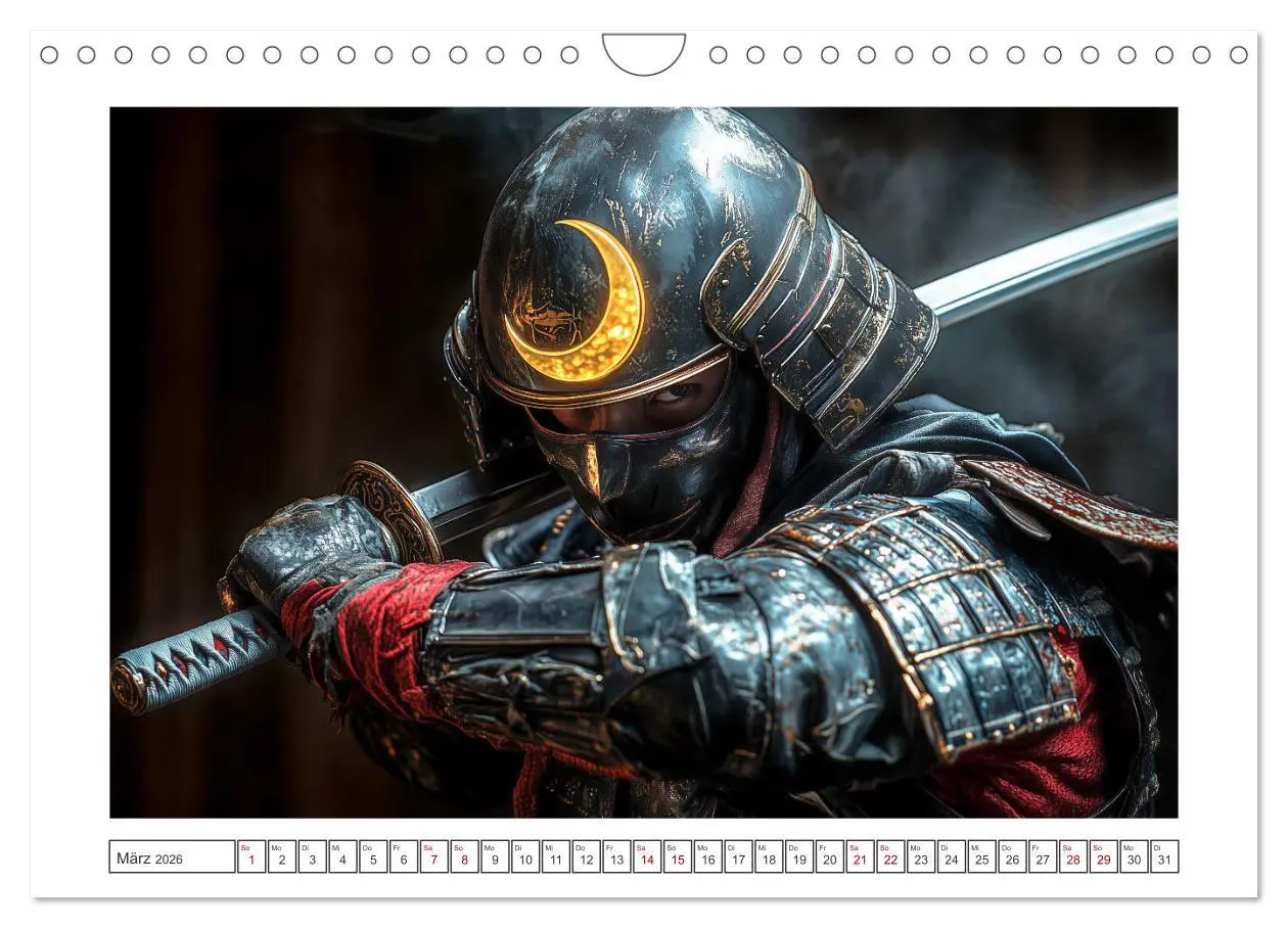 Bild: 9783457310960 | Mein Samurai (Wandkalender 2026 DIN A4 quer), CALVENDO Monatskalender