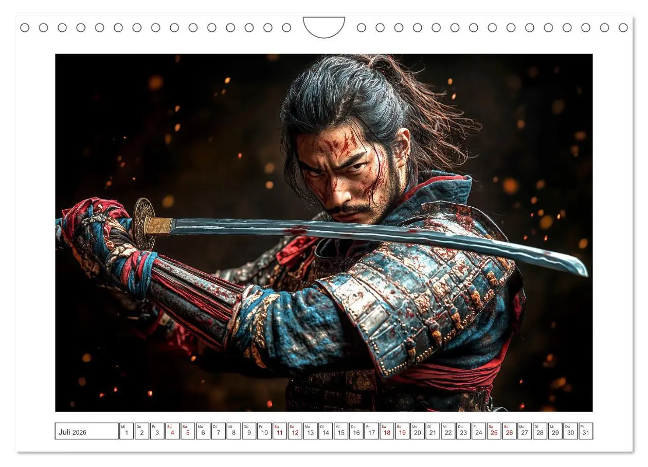 Bild: 9783457310960 | Mein Samurai (Wandkalender 2026 DIN A4 quer), CALVENDO Monatskalender