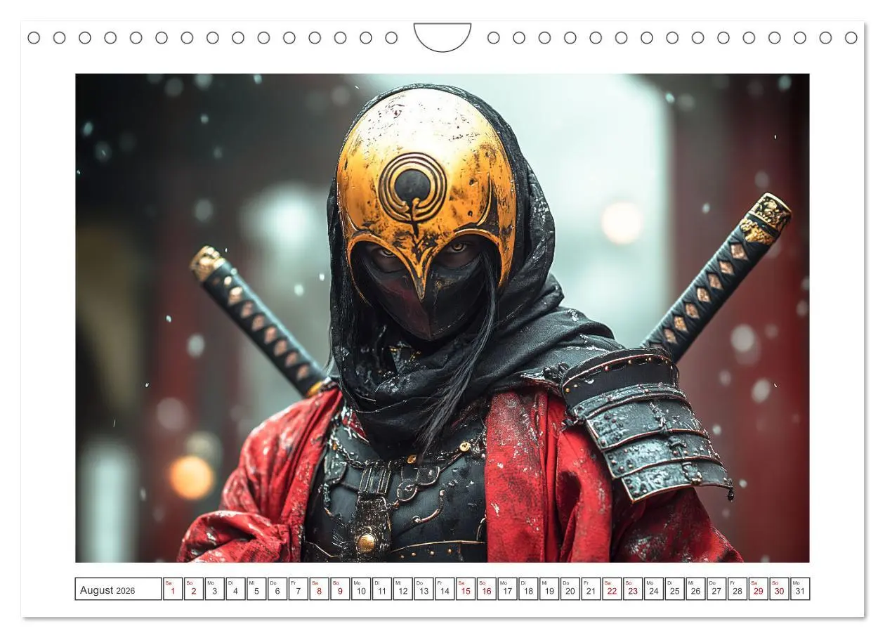 Bild: 9783457310960 | Mein Samurai (Wandkalender 2026 DIN A4 quer), CALVENDO Monatskalender