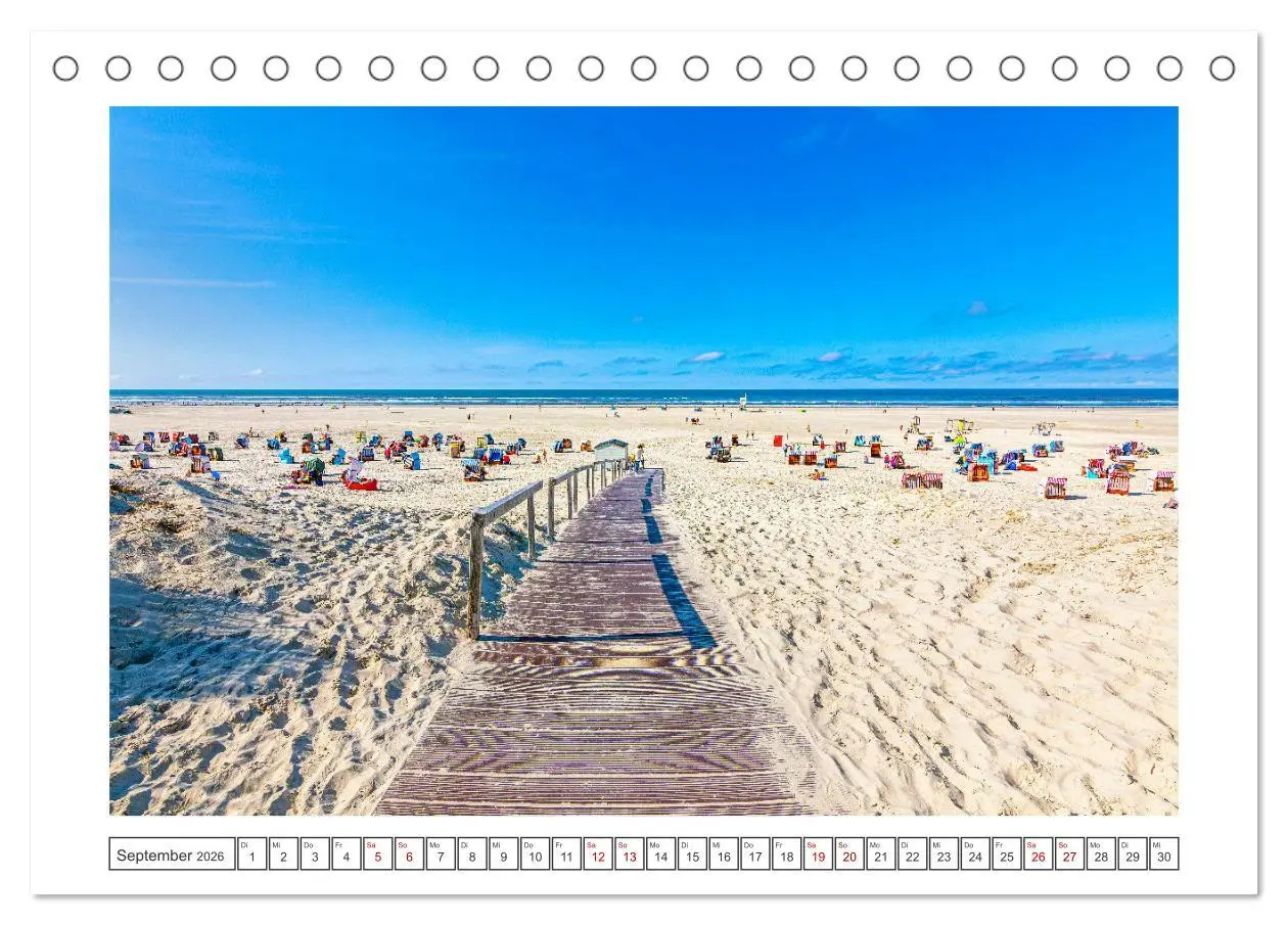Bild: 9783457620960 | JUIST-LIEBE (Tischkalender 2026 DIN A5 quer), CALVENDO Monatskalender