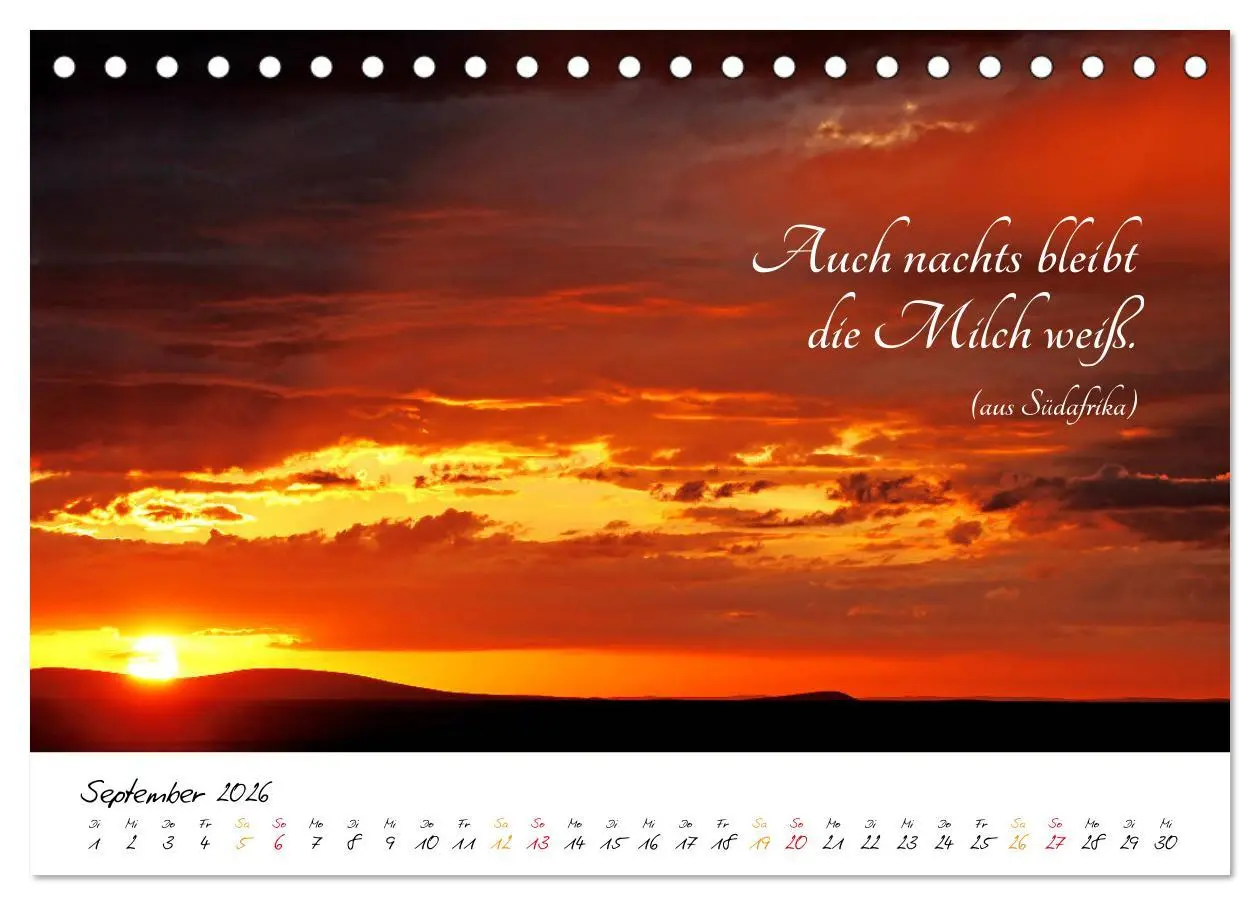 Bild: 9783457860960 | AFRIKA - Kontinent der Poesie (Tischkalender 2026 DIN A5 quer),...