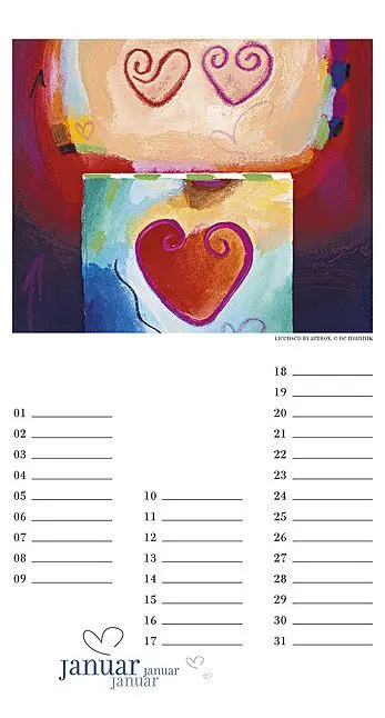 Bild: 9783861920960 | Mit Herz, Geburtstagskalender | Cilia de Munnik | Kalender | 13 S.