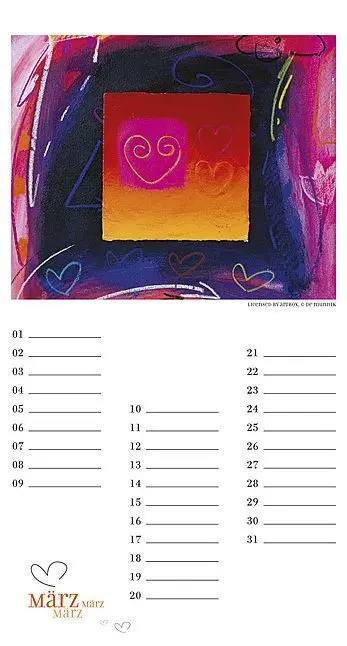 Bild: 9783861920960 | Mit Herz, Geburtstagskalender | Cilia de Munnik | Kalender | 13 S.