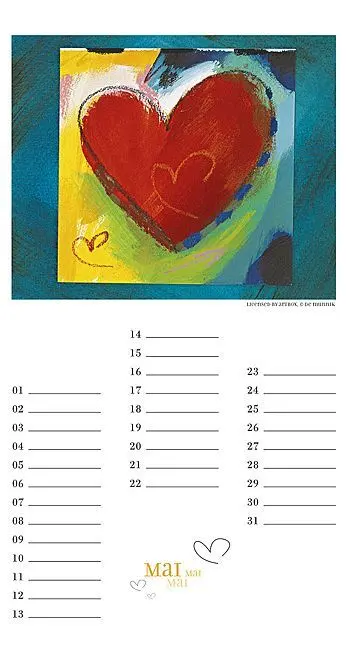 Bild: 9783861920960 | Mit Herz, Geburtstagskalender | Cilia de Munnik | Kalender | 13 S.