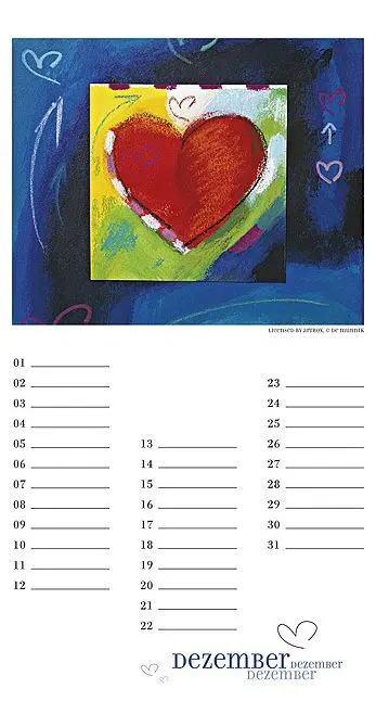 Bild: 9783861920960 | Mit Herz, Geburtstagskalender | Cilia de Munnik | Kalender | 13 S.