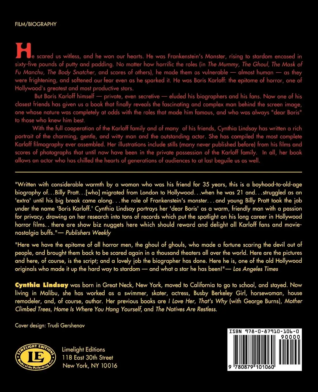 Rückseite: 9780879101060 | Dear Boris | The Life of William Henry Pratt a.k.a. Boris Karloff