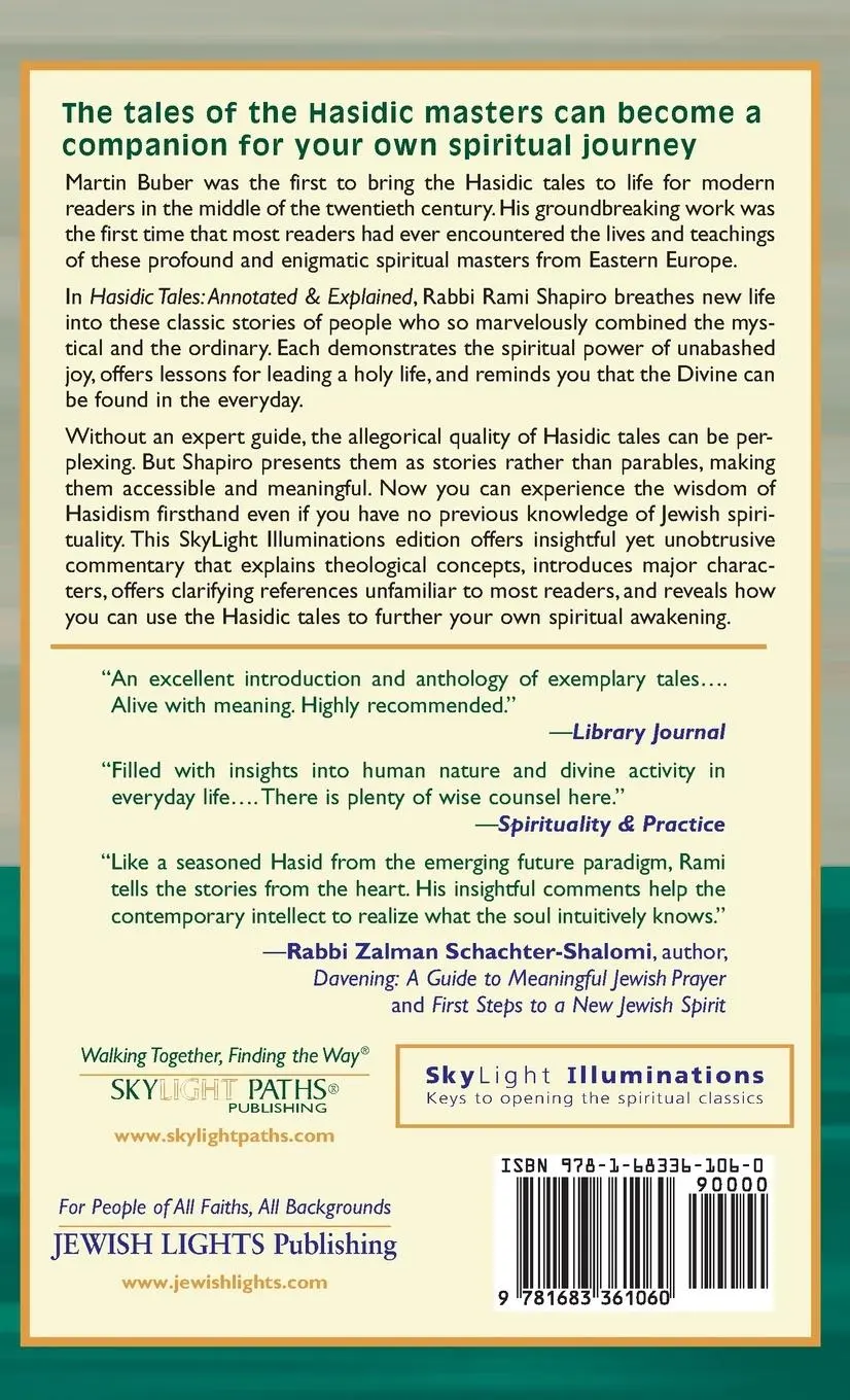 Rückseite: 9781683361060 | Hasidic Tales | Annotated &amp; Explained | Rami Shapiro | Buch | Gebunden