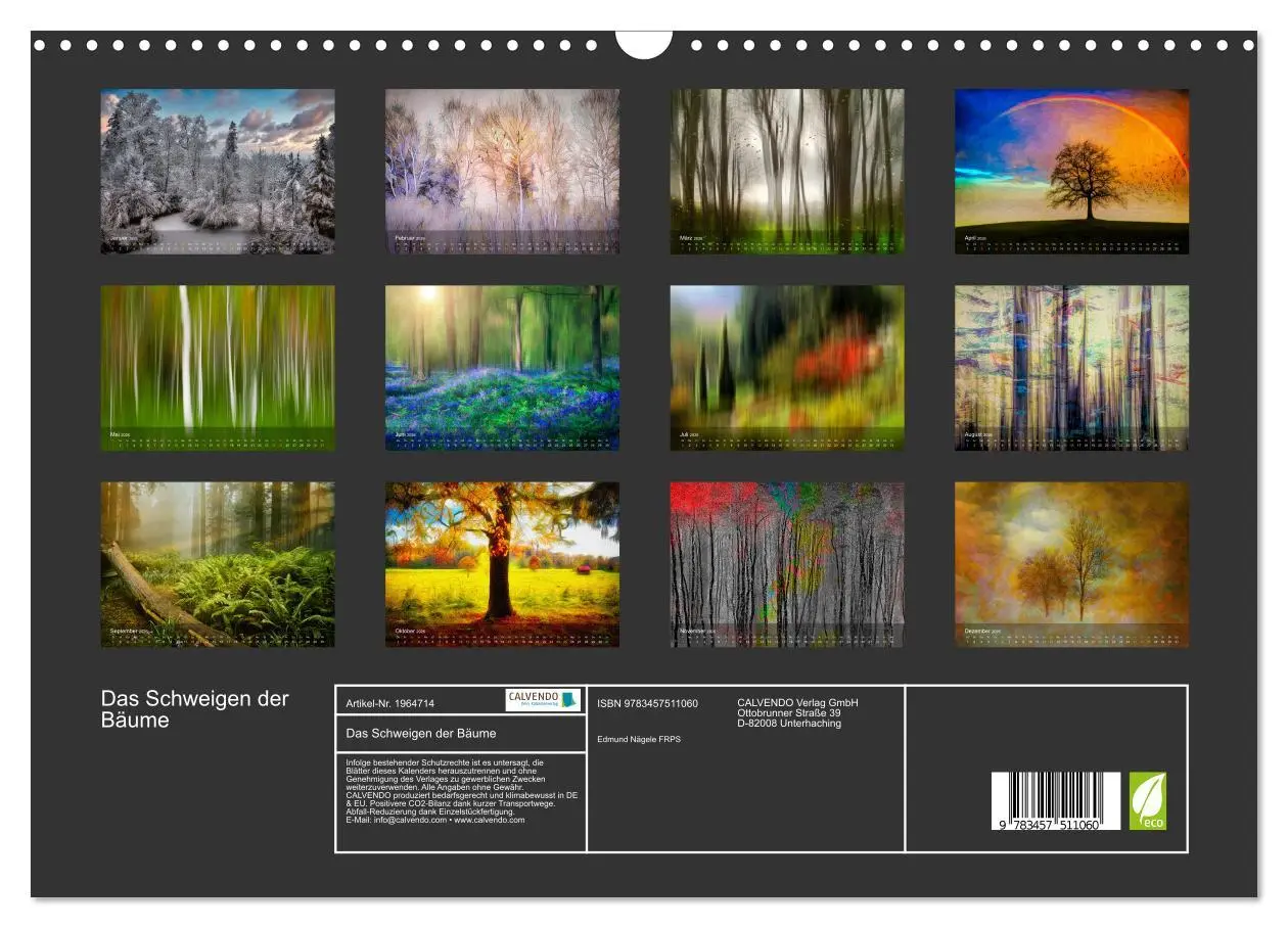 Bild: 9783457511060 | Das Schweigen der Bäume (Wandkalender 2026 DIN A3 quer), CALVENDO...