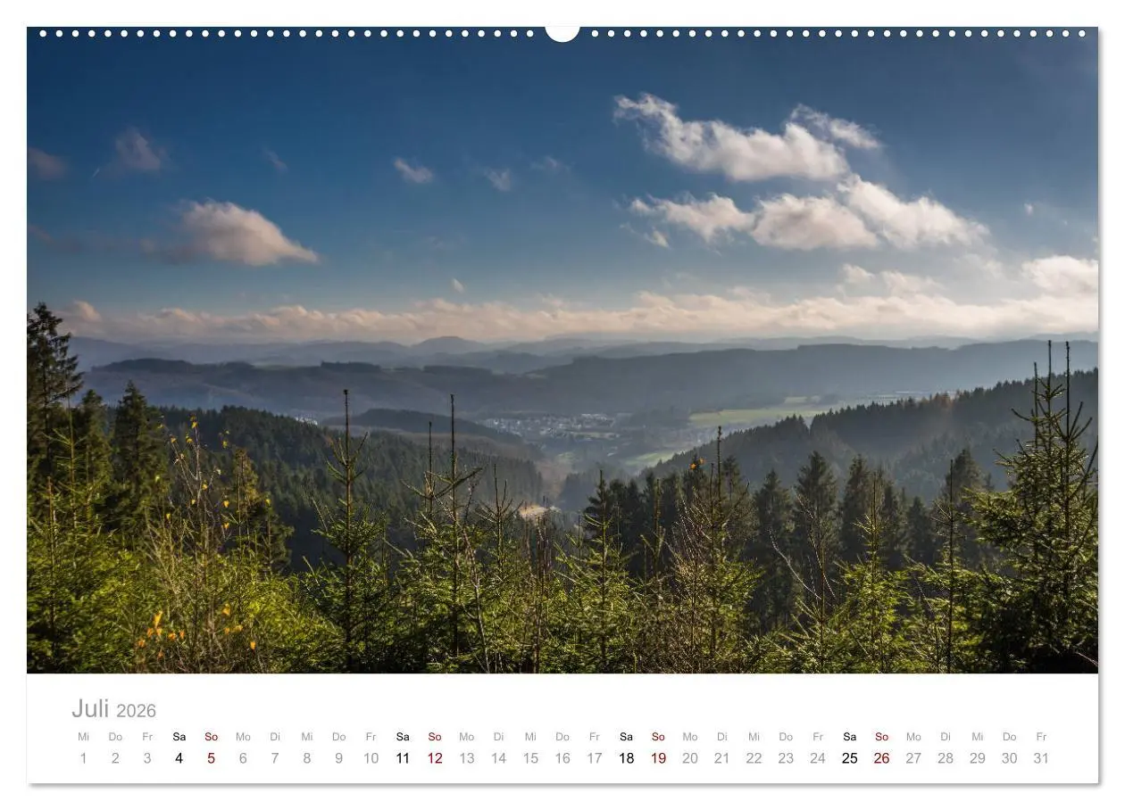 Bild: 9783457751060 | Sauerländer Berge (hochwertiger Premium Wandkalender 2026 DIN A2...