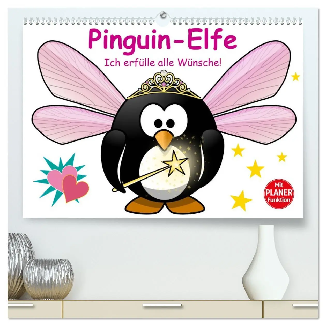 Cover: 9783457991060 | Pinguin-Elfe (hochwertiger Premium Wandkalender 2026 DIN A2 quer),...