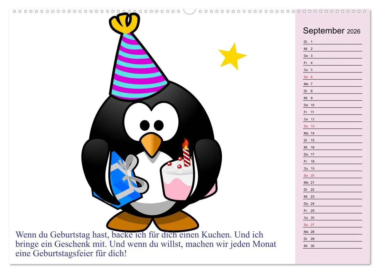 Bild: 9783457991060 | Pinguin-Elfe (hochwertiger Premium Wandkalender 2026 DIN A2 quer),...