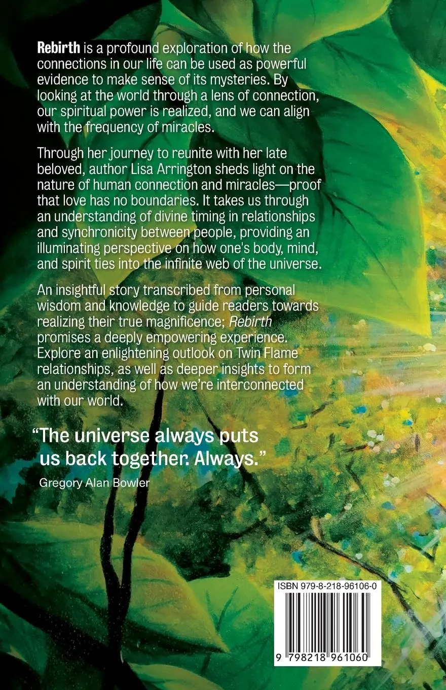 Rückseite: 9798218961060 | REBIRTH | The Spiritual Evolution that Reunited Two Souls | Arrington