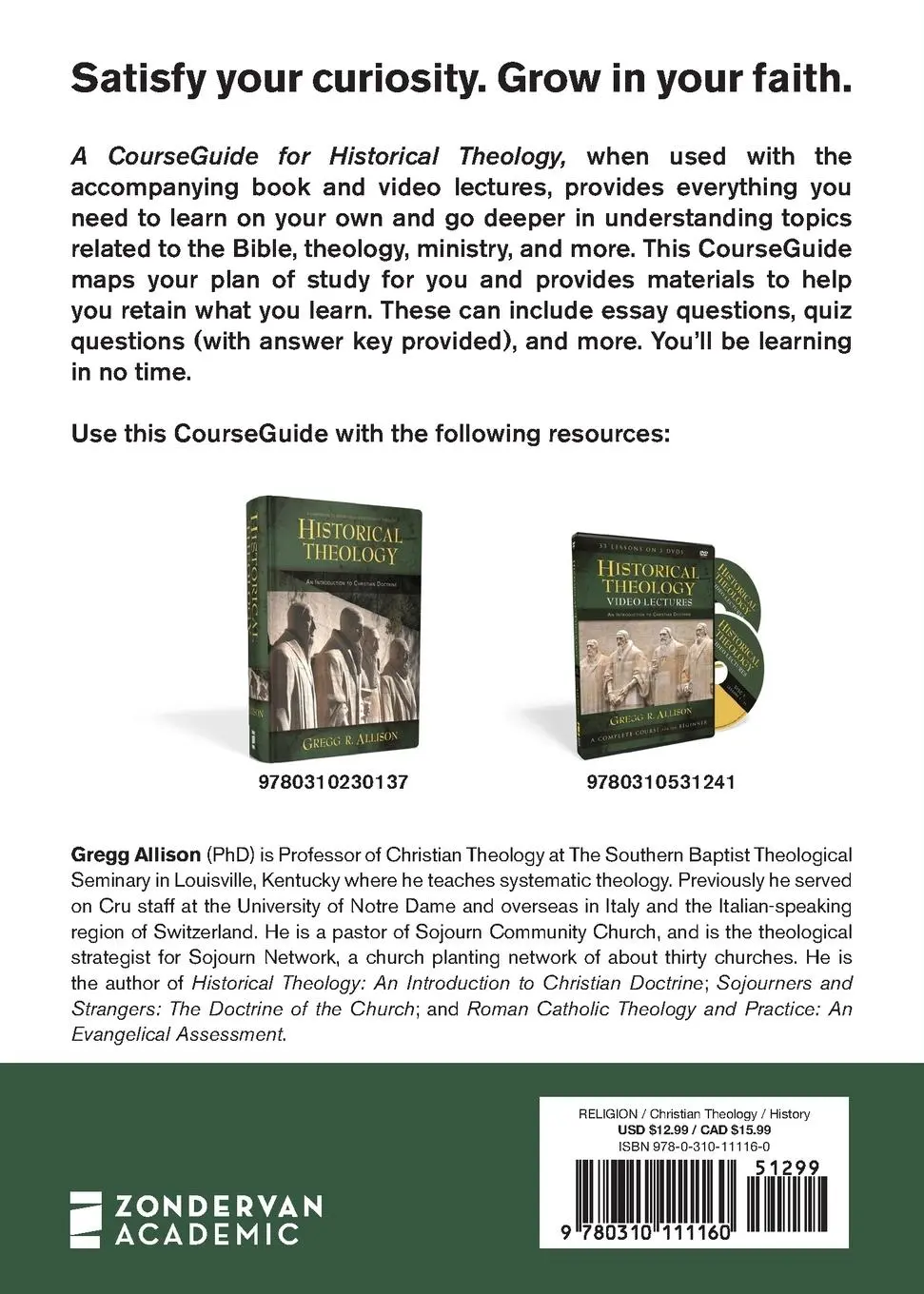Rückseite: 9780310111160 | A CourseGuide for Historical Theology | Zondervan | Taschenbuch | 2019