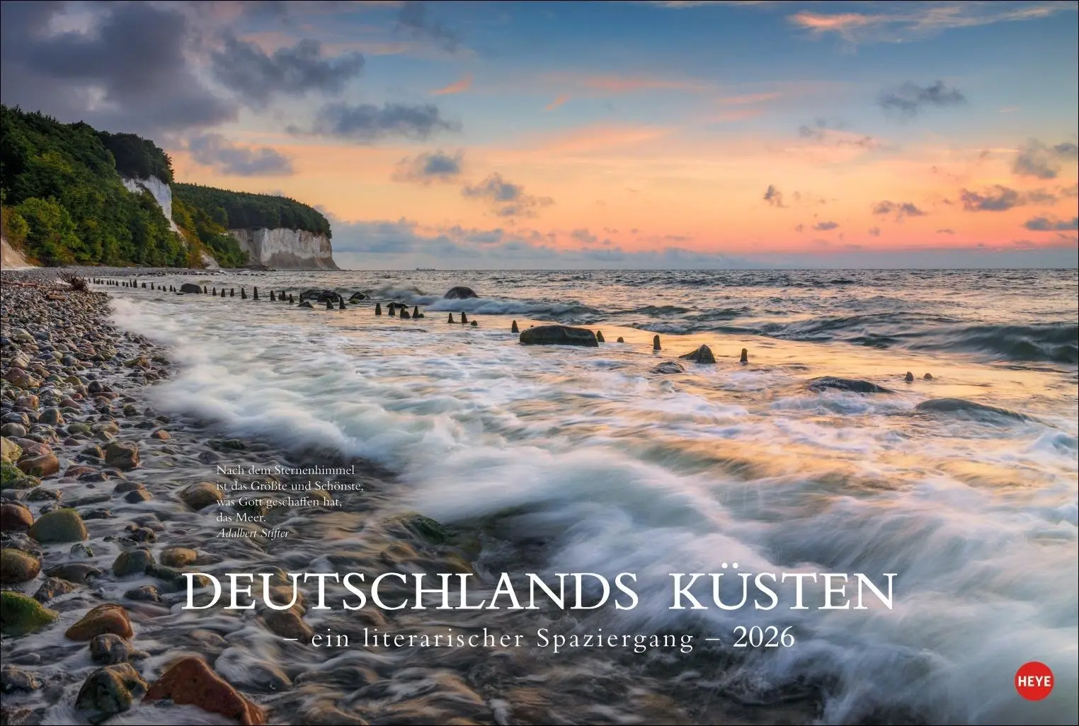 Cover: 9783756411160 | Deutschlands Küsten - Ein literarischer Spaziergang Kalender 2026 -...