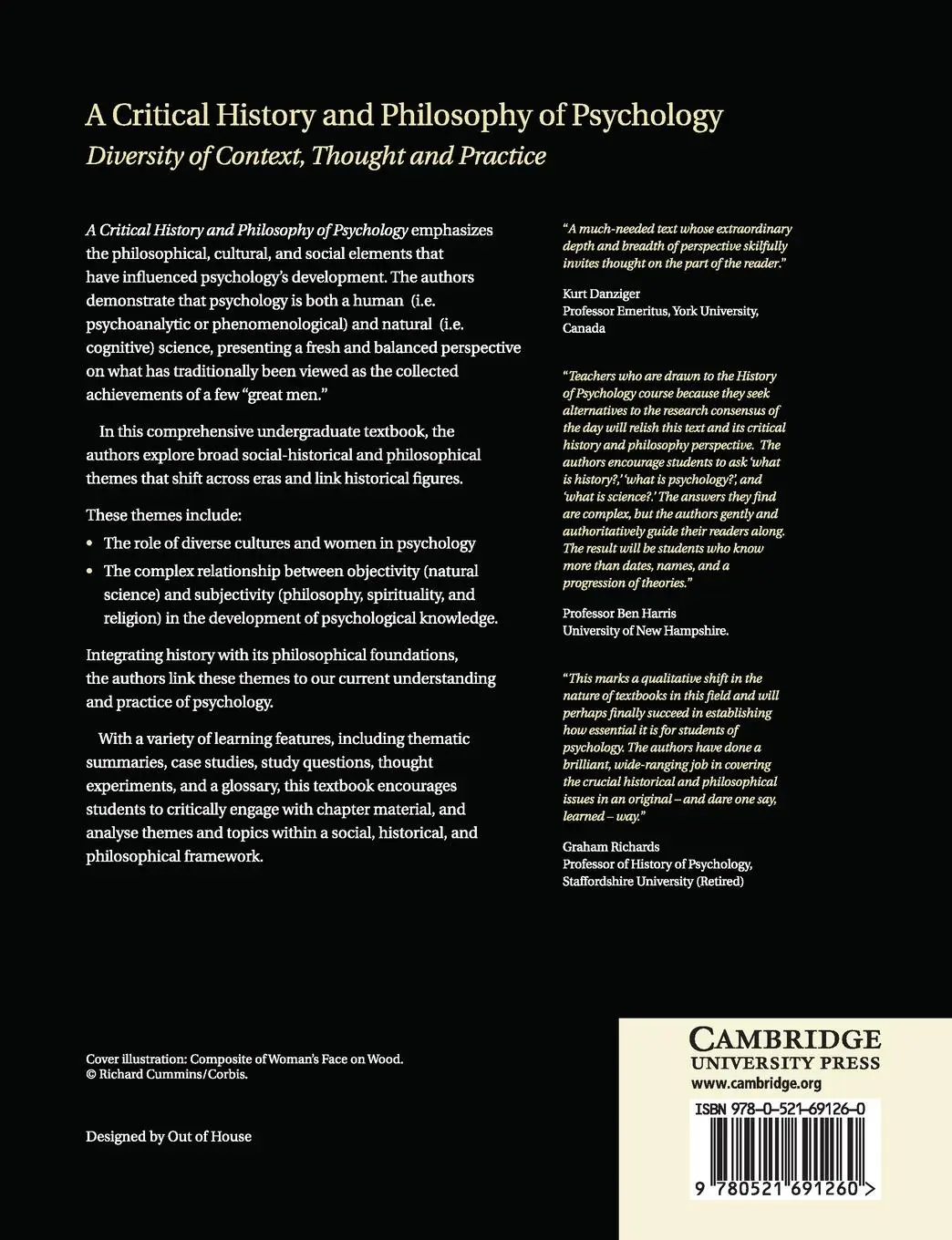 Rückseite: 9780521691260 | A Critical History and Philosophy of Psychology | Walsh (u. a.) | Buch