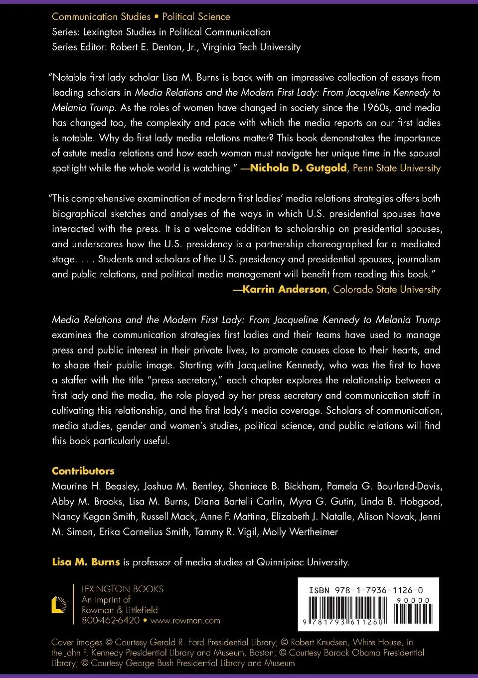 Rückseite: 9781793611260 | Media Relations and the Modern First Lady | Lisa M. Burns | Buch