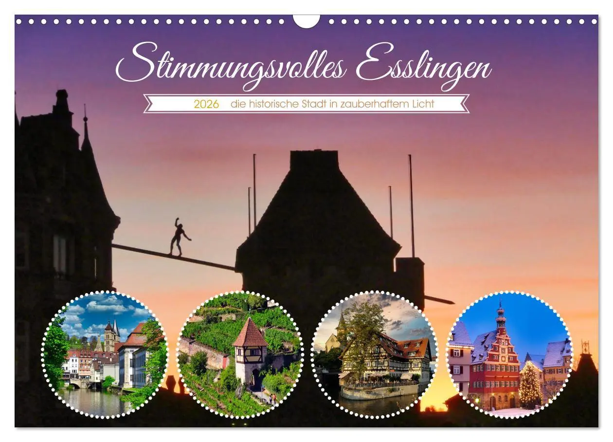 Cover: 9783457591260 | Stimmungsvolles Esslingen (Wandkalender 2026 DIN A3 quer), CALVENDO...