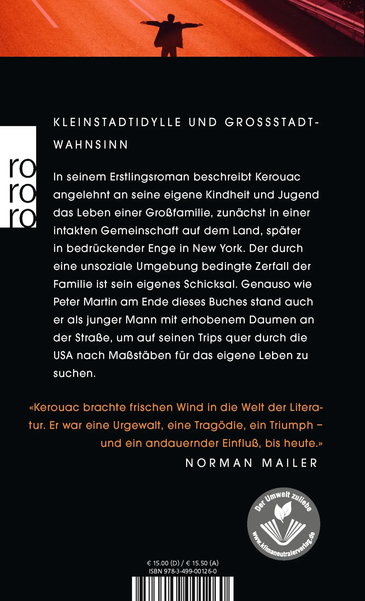 Rückseite: 9783499001260 | The Town and the City | Jack Kerouac | Taschenbuch | 768 S. | Deutsch