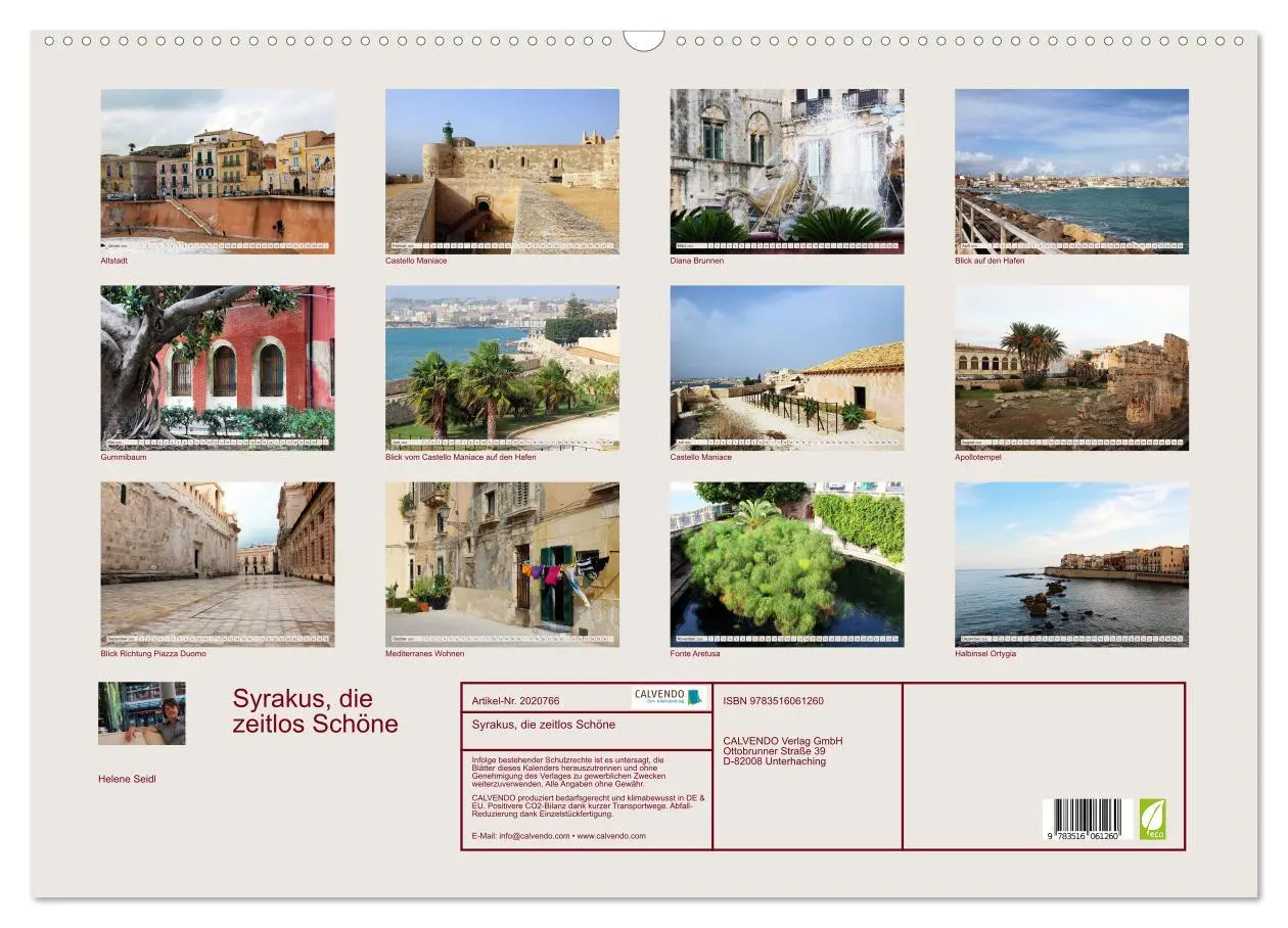 Bild: 9783516061260 | Syrakus, die zeitlos Schöne (Wandkalender 2026 DIN A2 quer),...