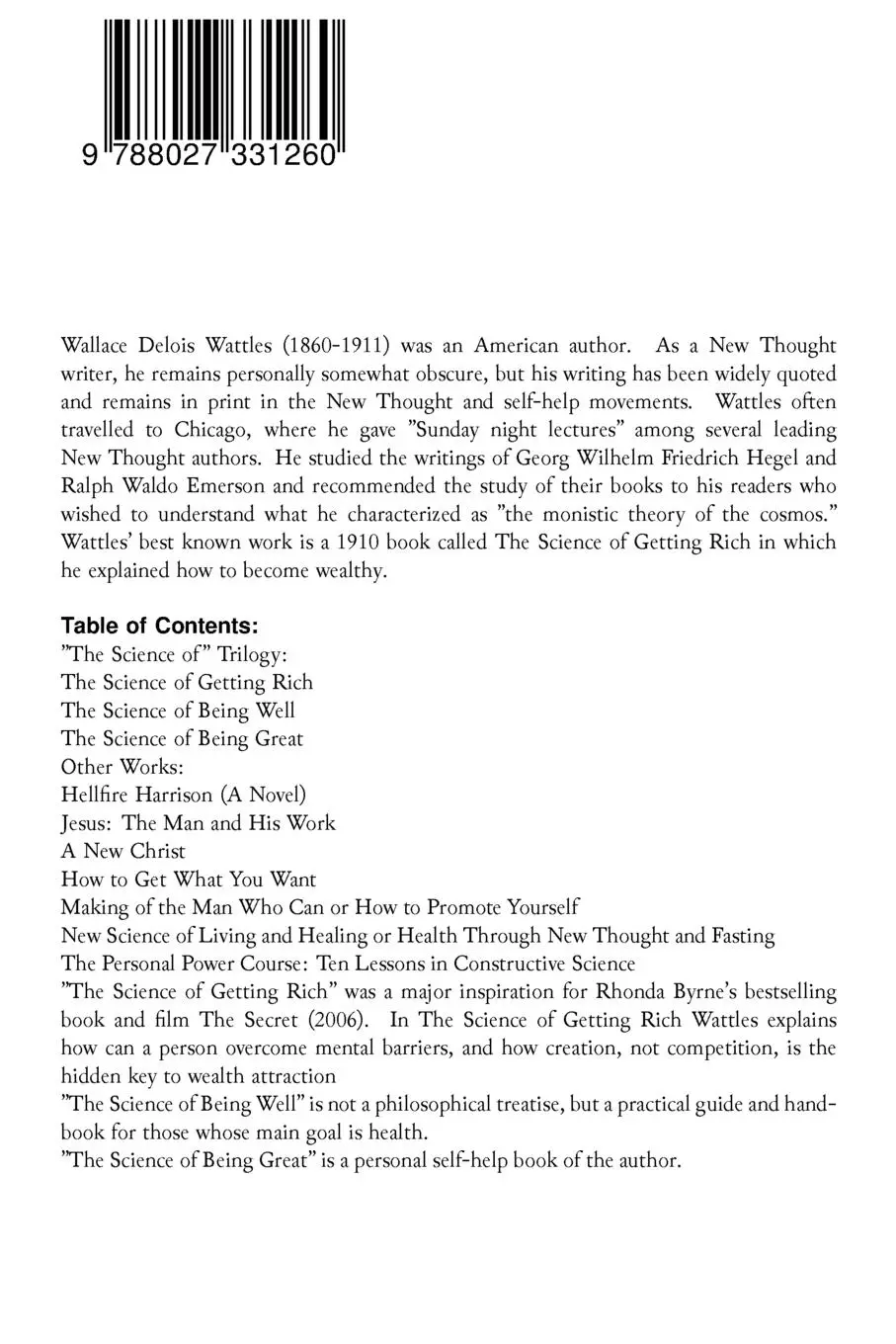 Rückseite: 9788027331260 | Wallace D. Wattles Ultimate Collection - 10 Books in One Volume | Buch