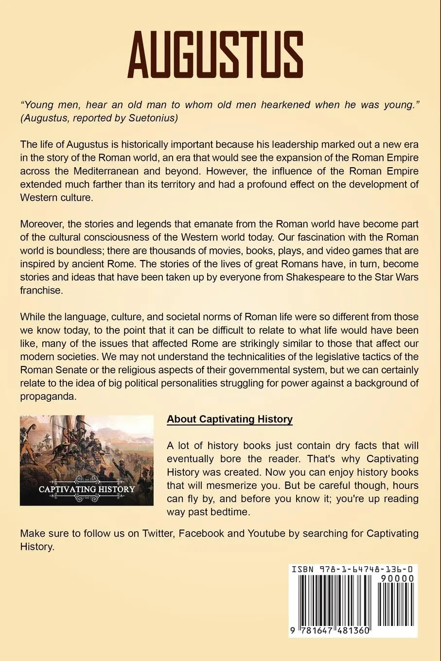 Rückseite: 9781647481360 | Augustus | Captivating History | Taschenbuch | Englisch | 2019