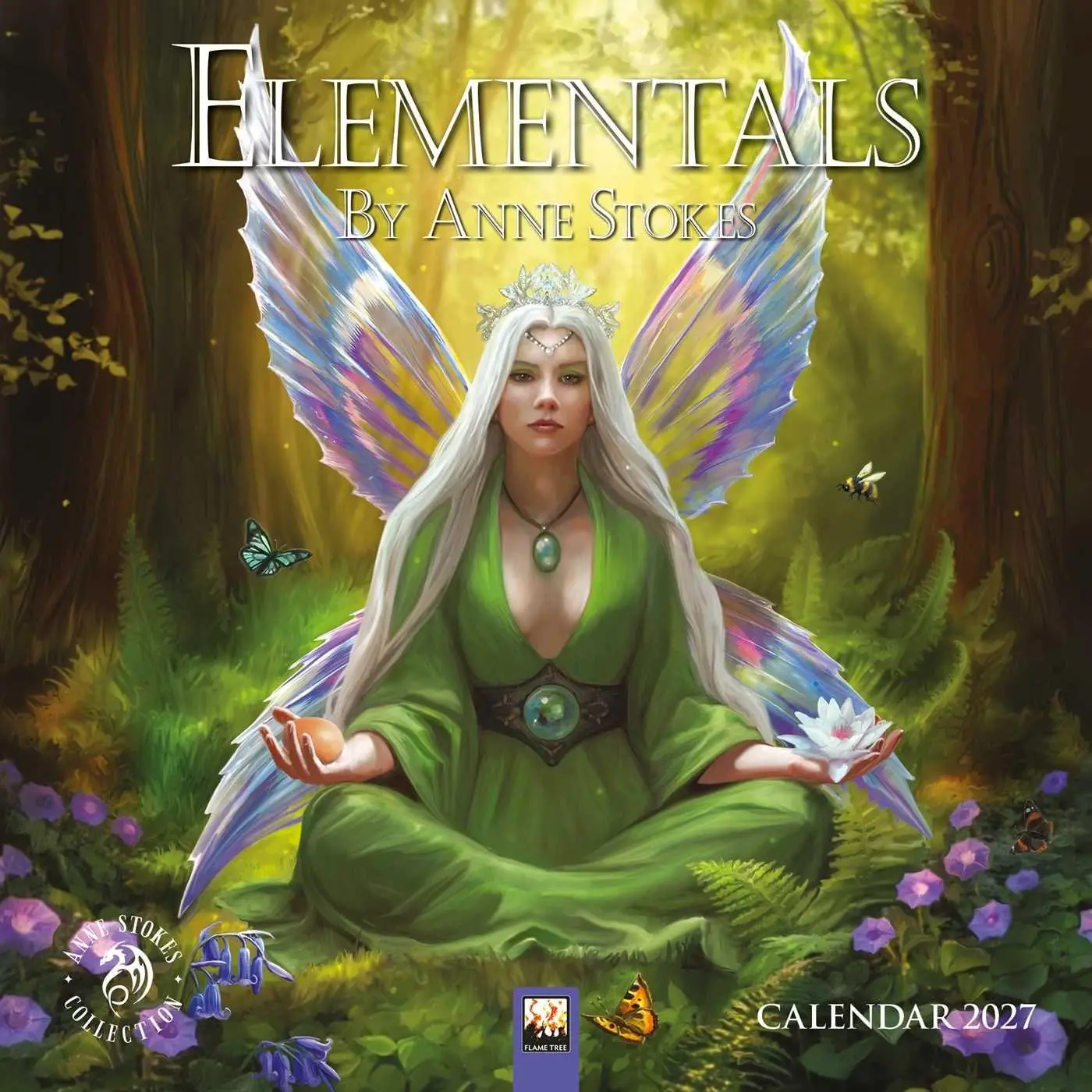 Cover: 9781806941360 | Elementals by Anne Stokes Mini Wall Calendar 2027 (Art Calendar)