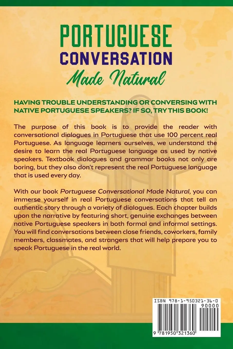 Rückseite: 9781950321360 | Portuguese Conversation Made Natural | Language Guru | Taschenbuch