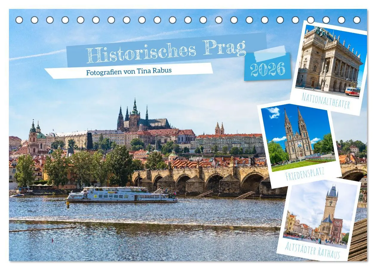 Cover: 9783457581360 | Historisches Prag (Tischkalender 2026 DIN A5 quer), CALVENDO...