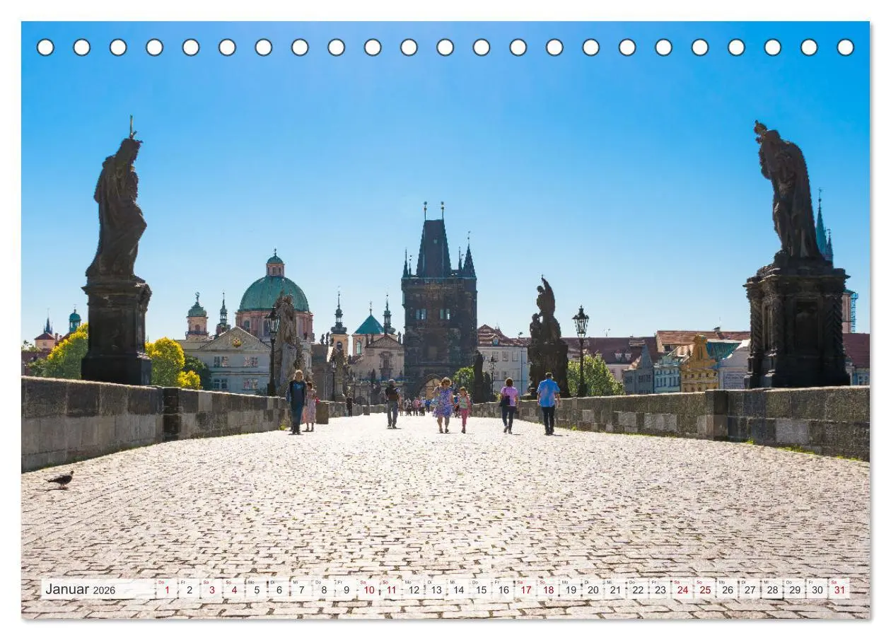 Bild: 9783457581360 | Historisches Prag (Tischkalender 2026 DIN A5 quer), CALVENDO...