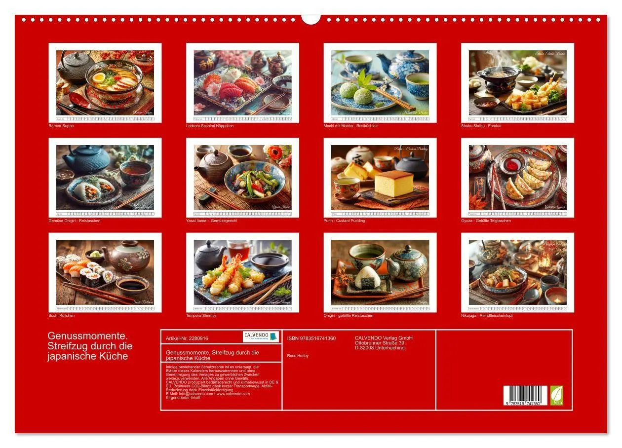 Bild: 9783516741360 | Genussmomente. Streifzug durch die japanische Küche (Wandkalender...