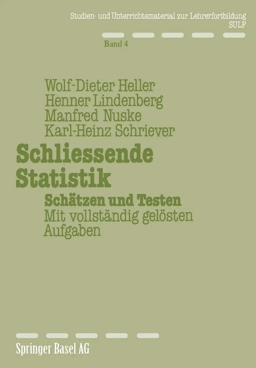 Cover: 9783764311360 | Schliessende Statistik | Heller (u. a.) | Taschenbuch | xi | Deutsch