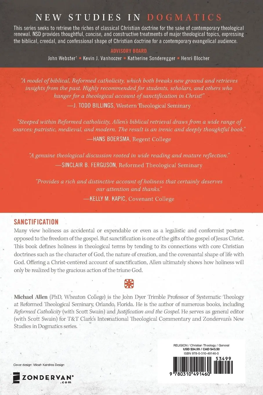 Rückseite: 9780310491460 | Sanctification | Michael Allen | Taschenbuch | Englisch | 2017
