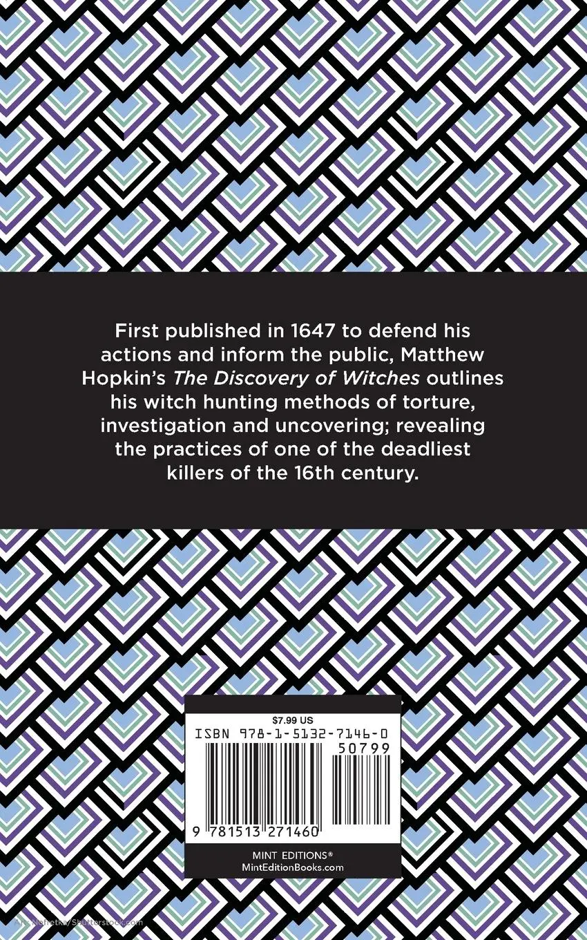 Rückseite: 9781513271460 | The Discovery of Witches | Matthew Hopkins | Taschenbuch | Englisch