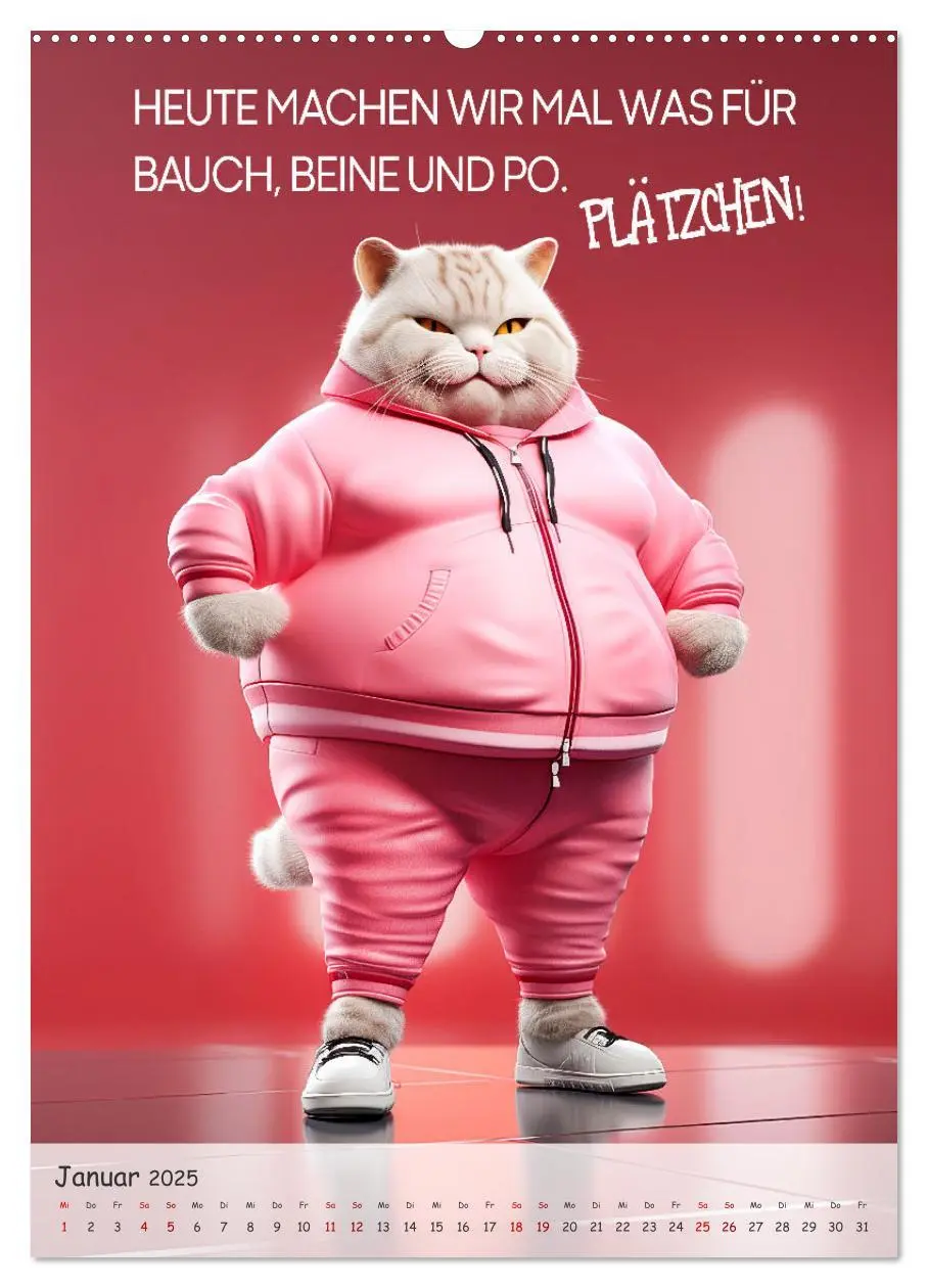 Bild: 9783383771460 | COOLE KATZEN Sprücheklopfer (Wandkalender 2025 DIN A2 hoch),...