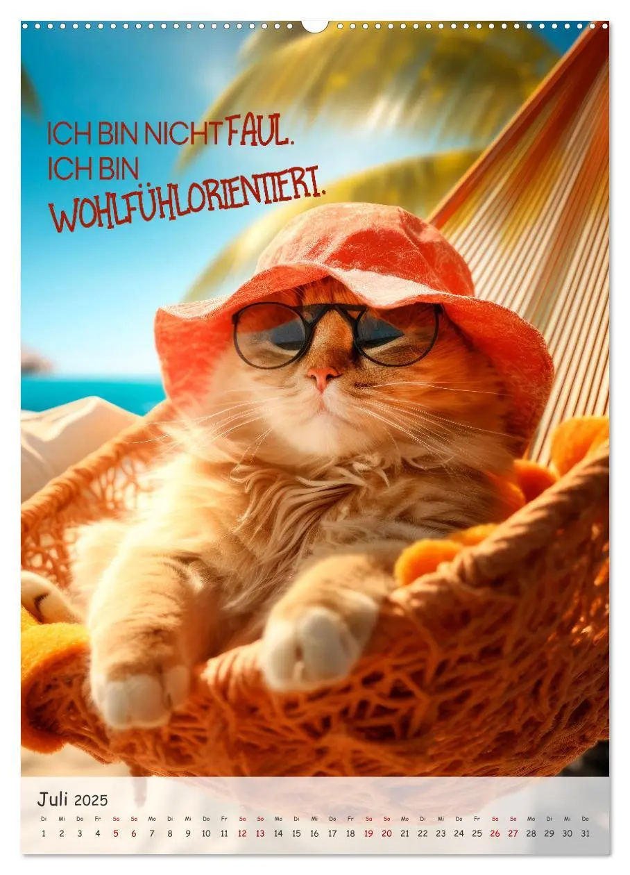 Bild: 9783383771460 | COOLE KATZEN Sprücheklopfer (Wandkalender 2025 DIN A2 hoch),...
