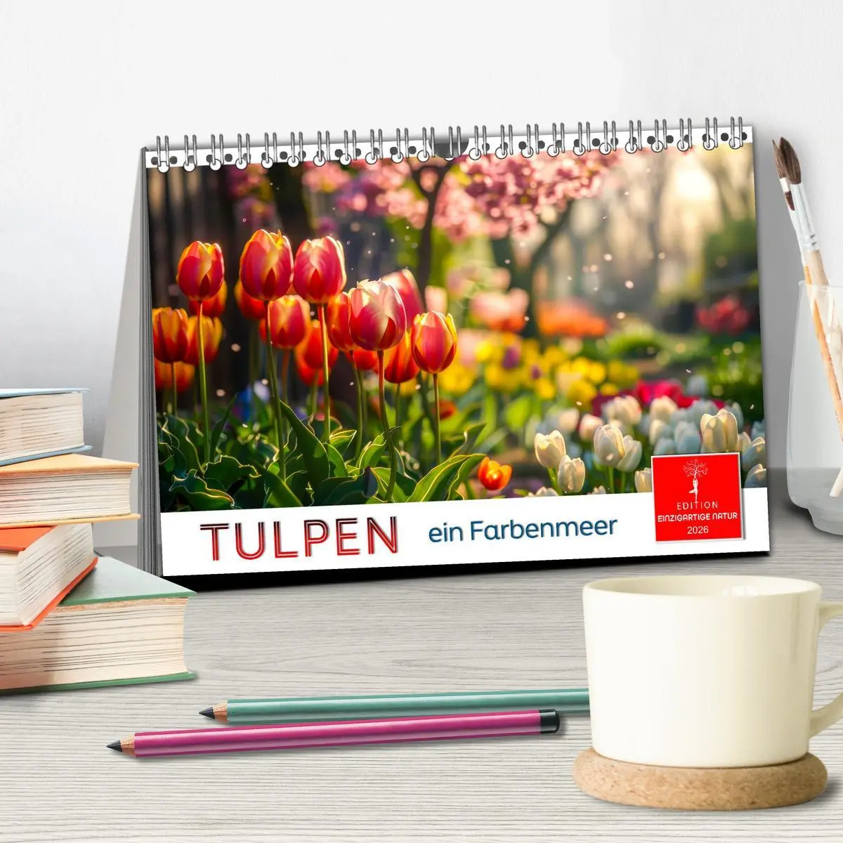 Bild: 9783457401460 | Tulpen - ein Farbenmeer (Tischkalender 2026 DIN A5 quer), CALVENDO...