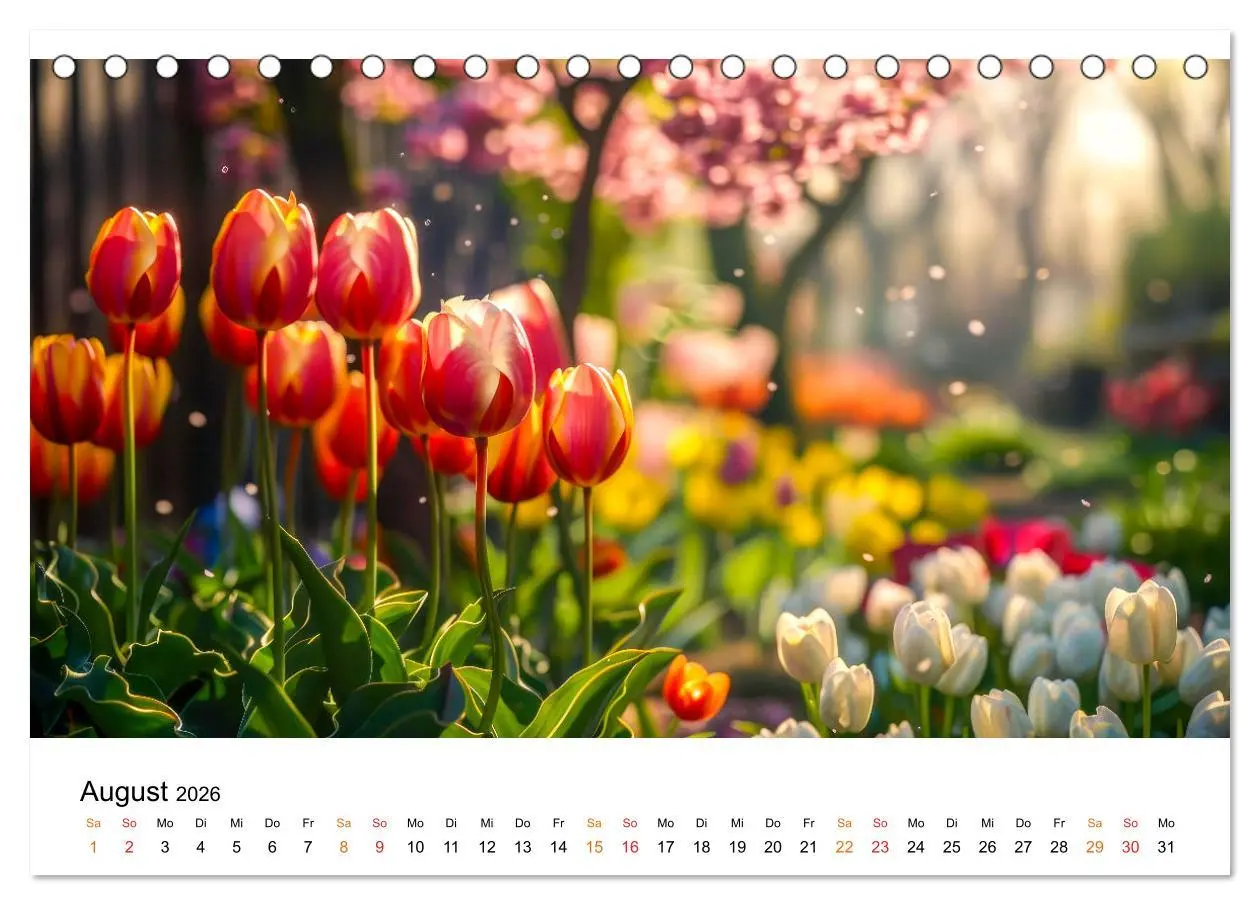 Bild: 9783457401460 | Tulpen - ein Farbenmeer (Tischkalender 2026 DIN A5 quer), CALVENDO...